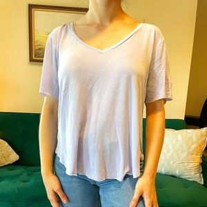 Me to We lavender wide v-neck t-shirt